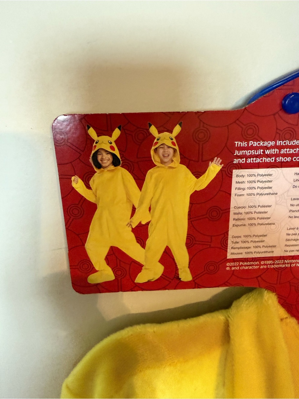 Disguise Yellow Pikachu Kids' Hooded Jumpsuit Costume